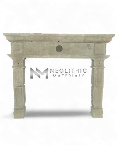 Reclaimed Limestone Mantel
